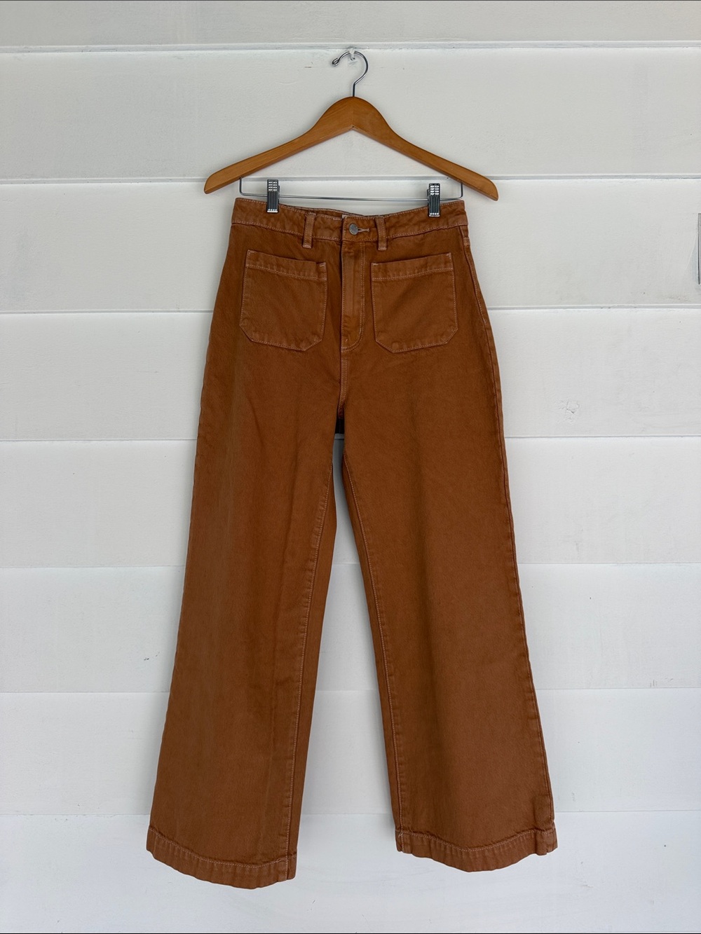 ROLLA'S Rust High Waist Wide-Leg Jeans